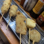 大衆串揚酒場 足立屋 - 串揚げ盛り合わせ5本