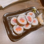 天ぷら と 海鮮 個室居酒屋 天場 - 鉄火の太巻きです
