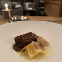 Itsuki - 牛頬肉、ラビオリマッシュポテト、イタリア産白トリュフ