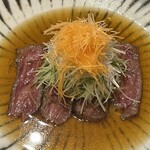 やす多” - 鹿児島産黒毛和牛ロースステーキの薄切り