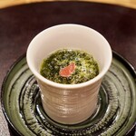 もちづき - 蛤茶碗蒸し　あおさと梅肉