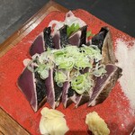 茨城地のもの わらやき料理 たたきの一九 - カツオの塩たたき
