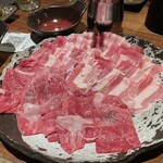 茨城地のもの わらやき料理 たたきの一九 - 常陸牛と県産豚のしゃぶしゃぶ
