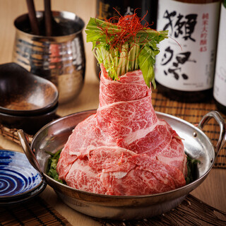 『和牛タワー鍋コース』大粒牡蠣やエビの塩焼き含7品5980円