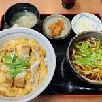 Shokujidokoro Kamakou - かつ丼セット（温かいミニそば）