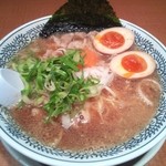 Marugenramen - 丸源肉そば￥６８２　＋半熟煮玉子（クーポン無料・通常￥１０５）