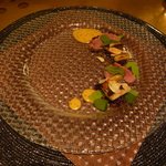 IL TEATRINO DA SALONE - 前菜３：仔牛と穴子のキャラメリゼ　ウニのサルサ（2013.11）