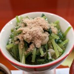 巽蕎麦 志ま平 - 豆苗のお浸し