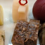 巽蕎麦 志ま平 - 酢蓮・鰻肝煮凝り