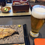 うな臣 - 生ビール　あらがえなかったｗ