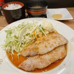 Akita Kushiyaki Domanin - 生姜焼き定食