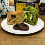 Tsumagari - フランボワーズのクッキー、さくらんぼのパウンドケーキ、抹茶のロールケーキ