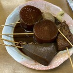Kushitarou - 味噌おでん（各161円）
                        牛すじ、大根、こんにゃく、厚揚げ、玉子