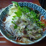 すし処 いけ田 - アジのたたき￥600　（’13.12）