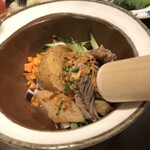 おでんと酒 十 - ポテサラ　すり鉢で。