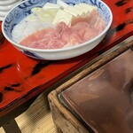 ぼたん - 鳥すき焼きコース(9,000円)の一皿目