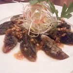 中国麺飯 勇 - 二回目の宴会メニュー 揚げピータン