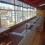 カシュカシュカフェ - 足湯につかりながら山王の街を見渡せます