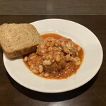 BARU 竹末 - 朝食セット(700円)の肉団子トマト煮込み。