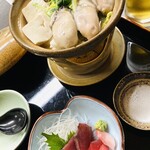 Ashikaga Kenkou Rando Oshokuji Tokoro - 牡蠣鍋セット、生中付き1900円