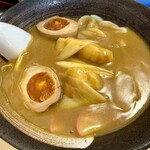 Wakadanna Nijuuichi - カレーうどんに煮玉子トッピング