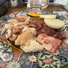 YOICHI - 食べ比べ盛り(厚切りタン塩、中落ちタン、よいちハラミ、よいちカルビ、牛ホルモン、鶏味噌盛り合わせ)