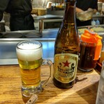 Teppan Ya Bembee - サッポロラガー瓶ビール