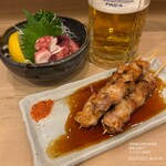 Asanoya - 231222 浅野屋＠神田神保町
                        焼鳥 680円
                        たこぶつ 880円