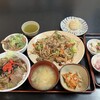 Oshokujidokoro Yunomaru - 雷電丼定食、野菜炒め、もつ煮、くるみおはぎ