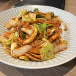 韓国家庭料理 孫家 - イカ野菜炒め丼