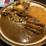 Koko Ichibanya - 豚みそカレー・ご飯300g（940円）、3辛（+66円）、ロースカツ（+337円）