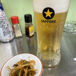 町中華へそ - 生ビール　2023.12