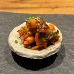 焼鳥こくれ - 鳥皮キムチ