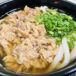 中央軒 - メニュー:かしわうどん(肉増し) ¥440(税込)