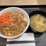 松屋 - 『牛めし並盛(みそ汁付)+紅生姜』