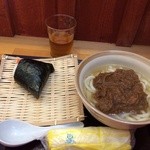 にぎりまま - カレーうどん450円   明太子おにぎり200円