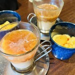 バルハチゴー - カスタードプリント職後のドリンク