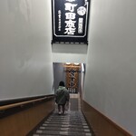 町田商店 - 階段を下りると入口