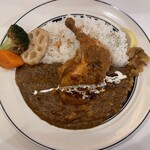 カレーの子 くろしお - チキンレッグカレー　ライス中(200g)  辛さ4