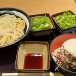 香の川製麺 - ねきトロとろろ丼かけうどん2玉セット850円