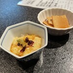天ぷらとみおか - ヒラメ昆布締め　大根皮醤油漬け