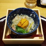 Tempura Azabu Yokota - 蕪炊いたん＋かに餡＋ウニ