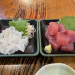 満天酒場 - イカ刺し、マグロぶつ