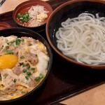 Mendo Koro Takaya - 釜揚げうどん若どり親子丼セット