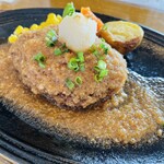 Hambagu Onion - メニュー:ハンバーグ定食 ¥990(税込)