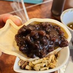 こひる庵 - 鯛モナカは最後にあんこをのせて食べるのが私の流儀♡