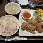 Naoya - 鶏の唐揚げ定食　９５０円