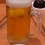 Yakiniku Sanyou - 」美味いビール飲んで帰ってねー」の御言葉の生ビール