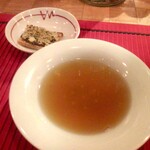 Mizuiro Shokudou - 博多一番どりのコンソメスープとオニオントースト