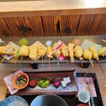 舞妓飯 - 十六色の一口天ぷら